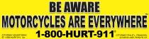 image showing Motorcycle awareness bumper sticker