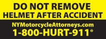 image showing Motorcycle helmet sticker saying Do Not Remove Helmet After Accident