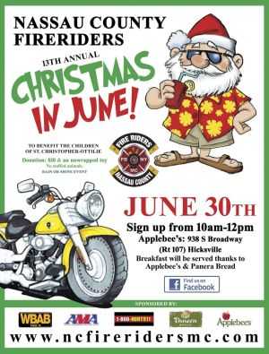 Fire Riders MC Nassau County motorcycle ride "Christmas in June" 2019